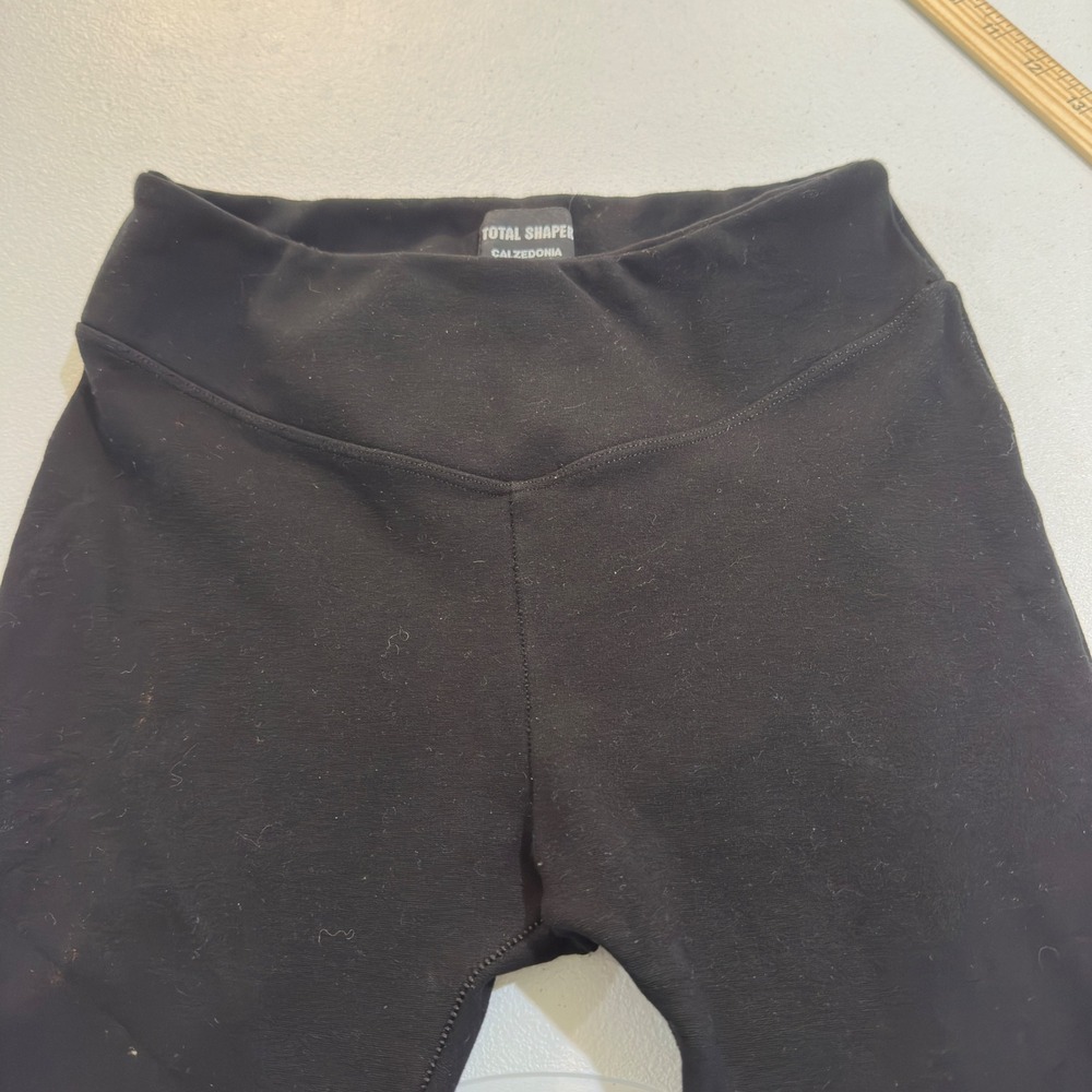 Calzedonia Total Shaper Leggings Black High Waist Sculpting Stretch Size M